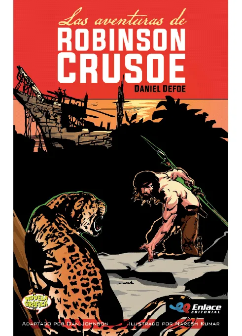 Portada de Las aventuras de Robinson Crusoe, Daniel Defoe - Novela Gráfica