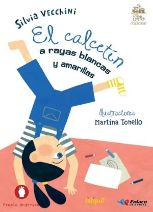 Portada de El calcetín a rayas blancas y amarillas – Editorial Enlace