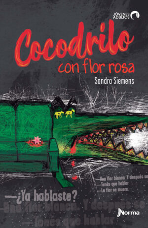 Portada de Cocodrilo con flor rosa – Norma