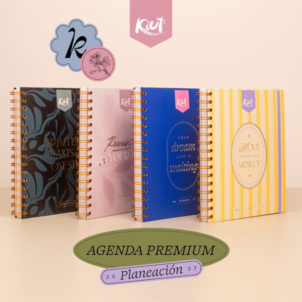 Agendas Premium Kiut 2027 en sus cuatro diseños